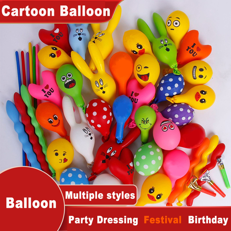 Balloon Pump Hand - 50/100 StückKeine Benzinpumpe bereitgestellt, Cartoon-Luftballons, Dekoration,