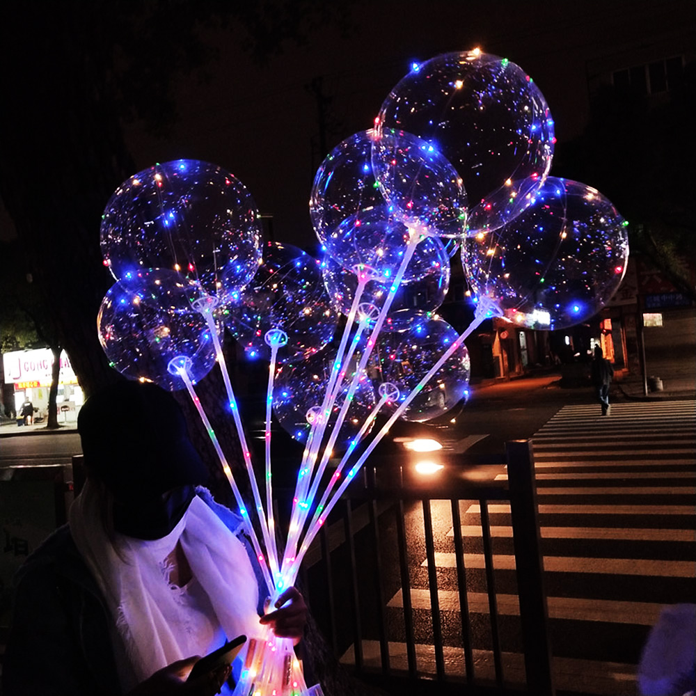 Led Balloon Light - 5/10/15/20 Packungen LED-Leuchten-Bo-Luftballons, bunter Griff, 120