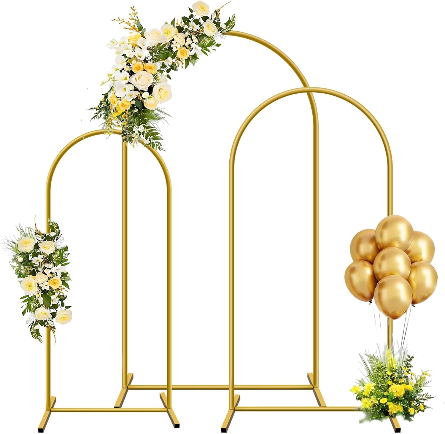 Balloon Arch Kit - 1pc Gold Metall Bogen Hintergrund Stehen