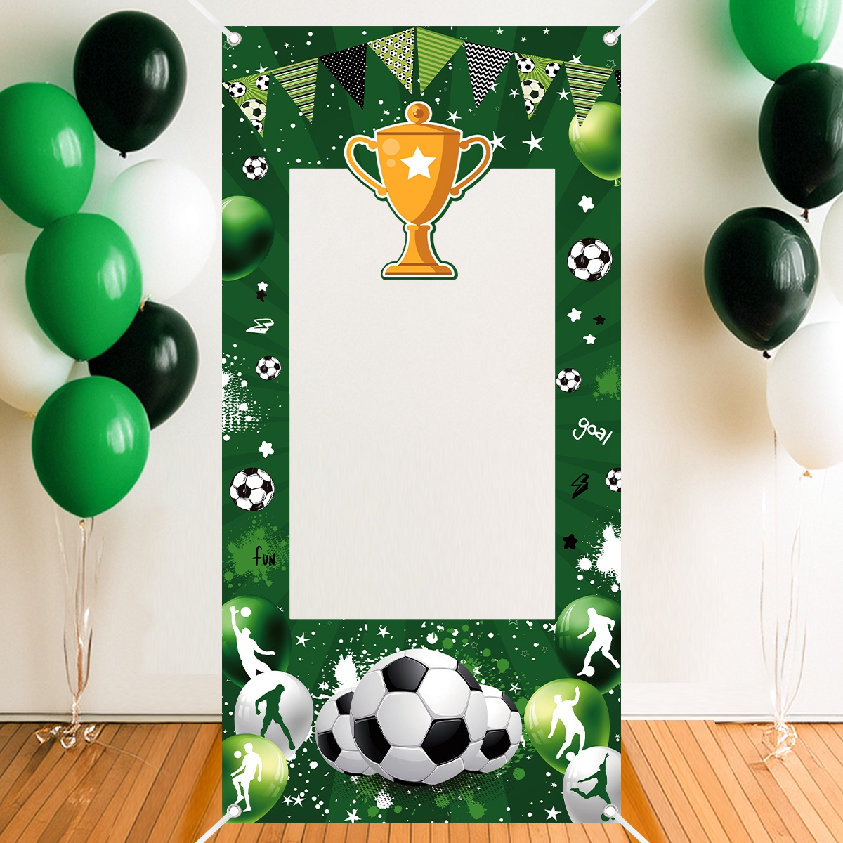 Photo Booth Frame - 1pc Grün Fußball Dekorative Photo Booth