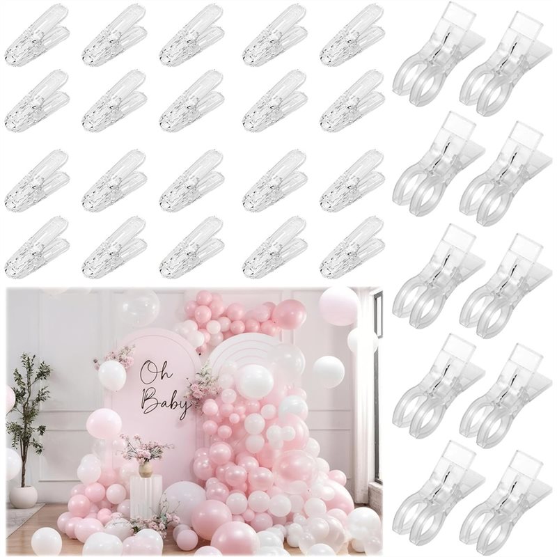 Balloon Arch Kit - ABBP-30 Packung Ballonbogen-Clips, 10 große 3,5-Zoll-Hintergrundclips