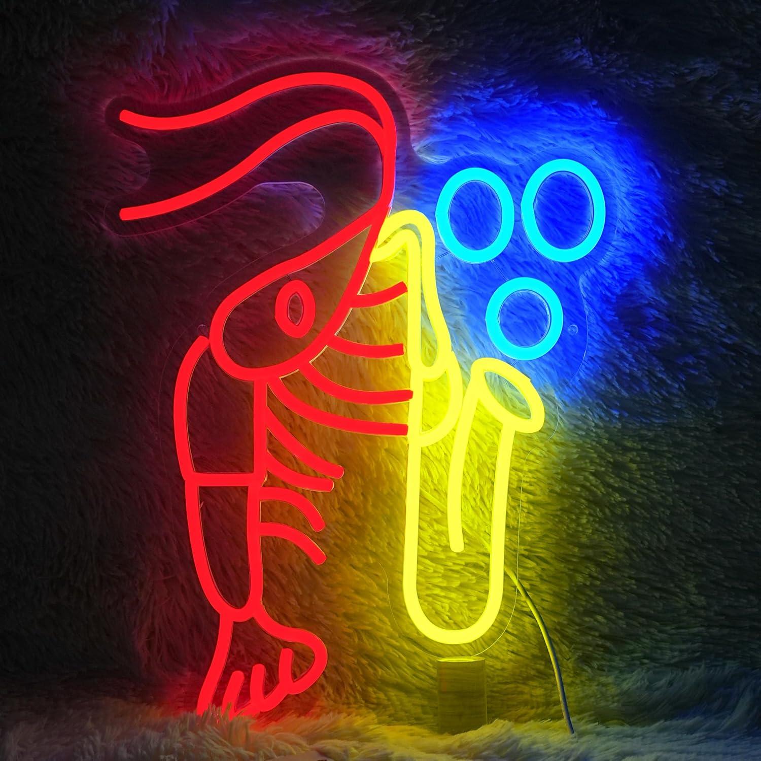 Neon Sign Party - Hummer-Saxophon Neon-Schild Jazz-Musik Vintage Jazz-Garnelen LED-Lichtschild
