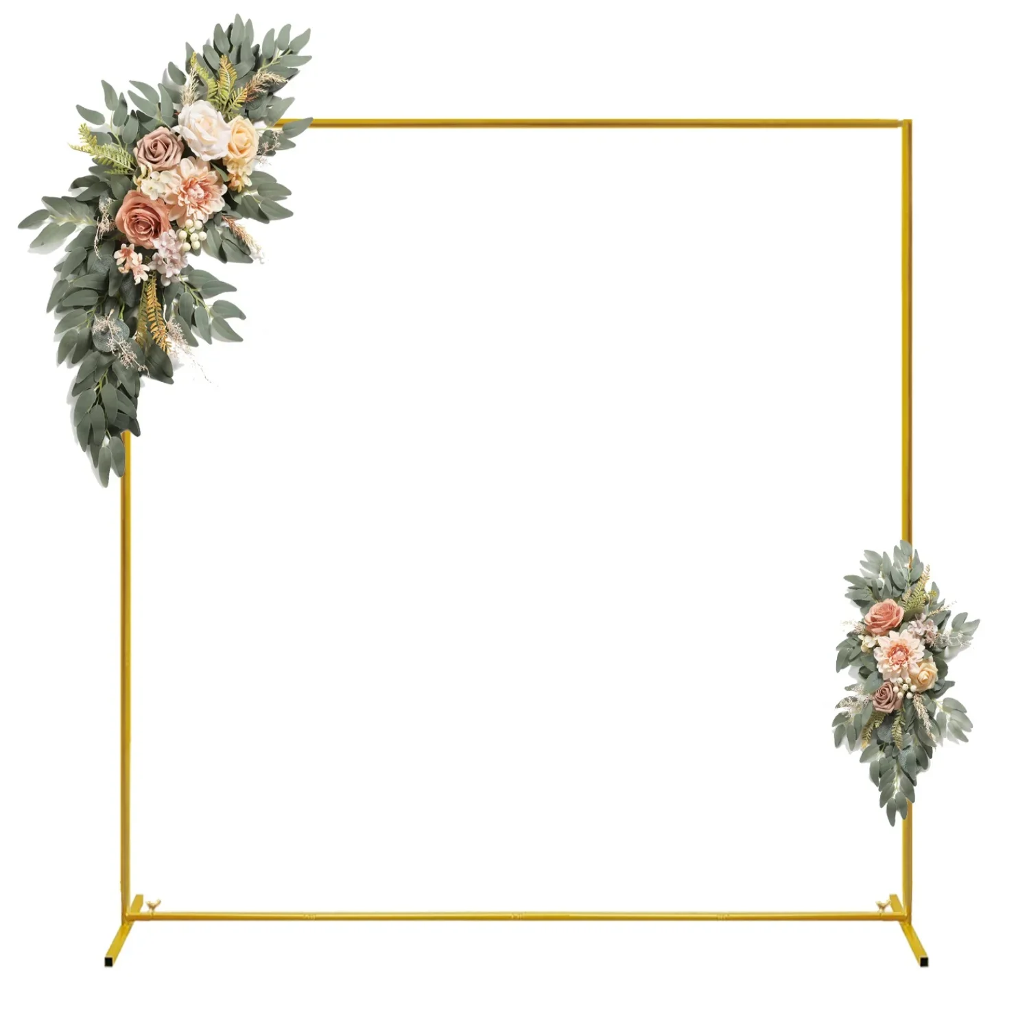 Balloon Arch Kit - Goldene Hochzeitsbögen Quadratischer Hintergrundständer Metall-Ballonbogen-Ständer für