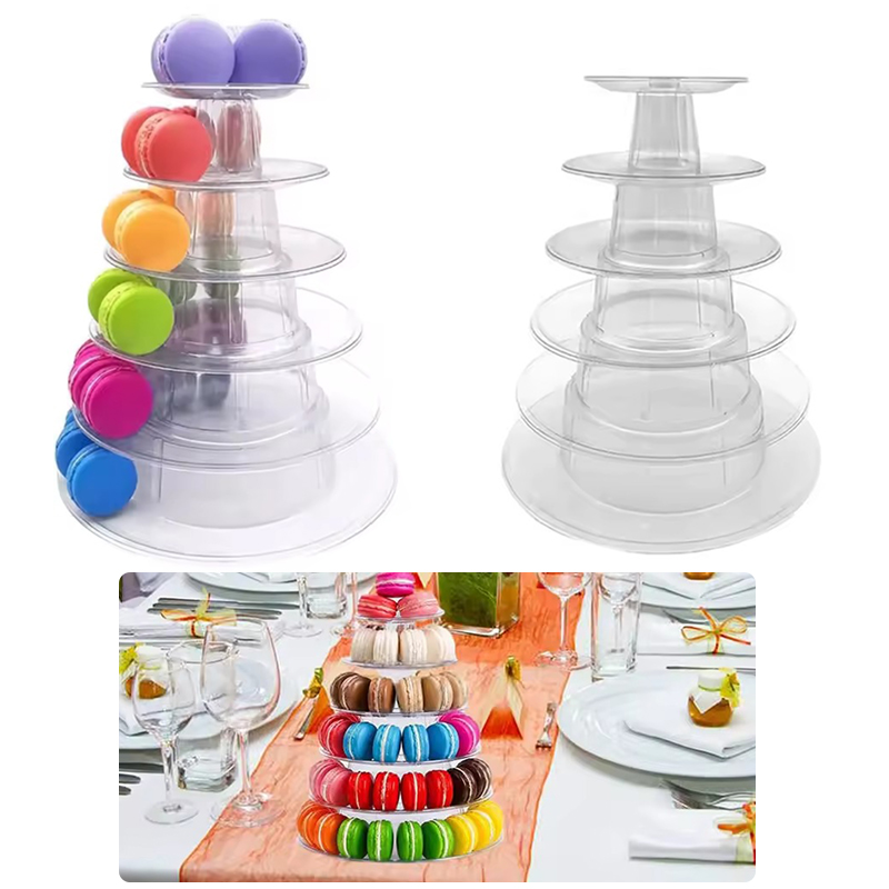 Cupcake Stand Tier - 1 Stück Dessert-Turmständer 6-stöckiger Kunststoff-Kuchenständer Makronen-Halter