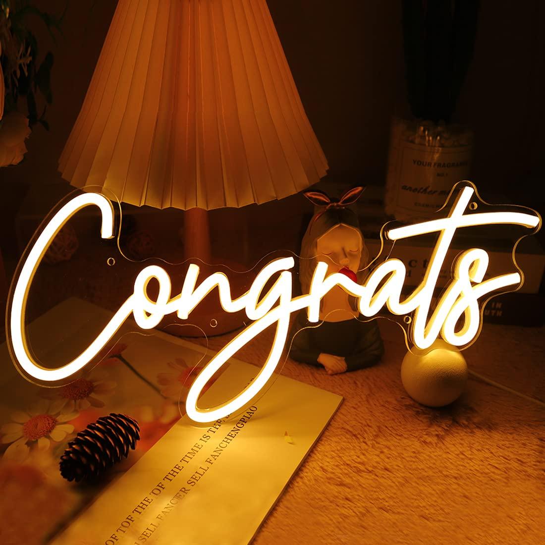 Glückwunsch-Neonschild USB Dim – Neon Sign Party Bewertung und Preis