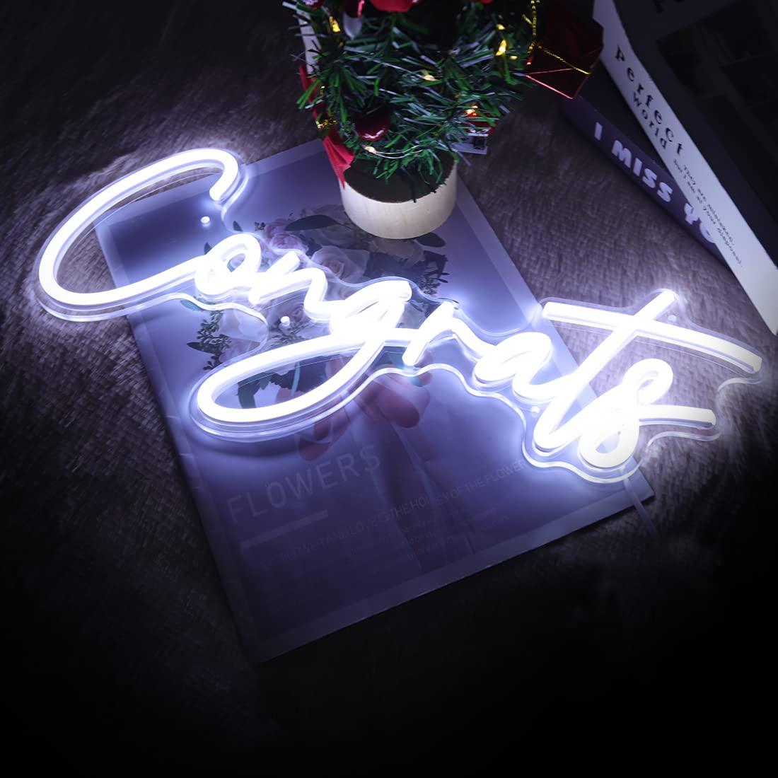 Glückwunsch-Neonschild USB Dim – Neon Sign Party Bewertung und Preis