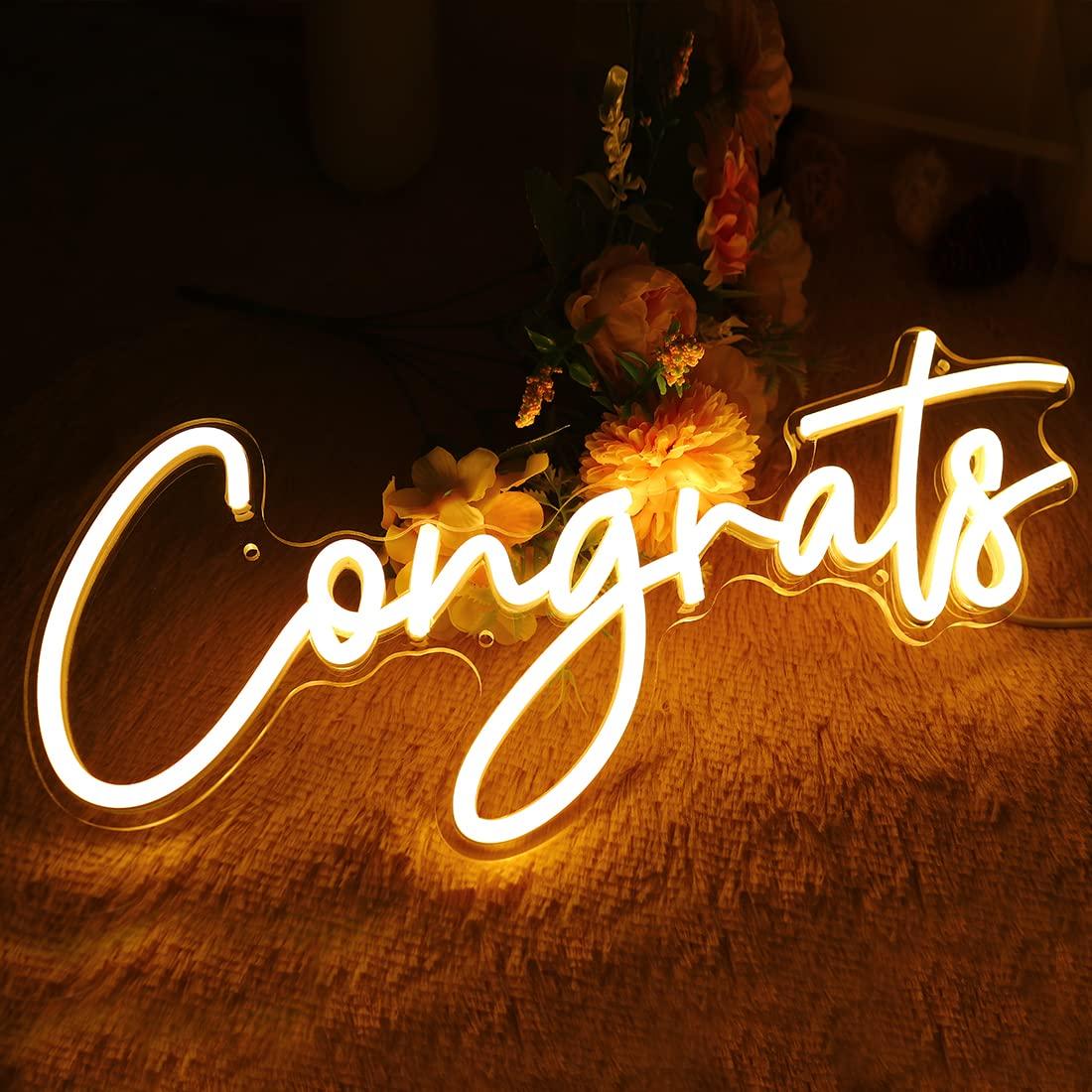 Glückwunsch-Neonschild USB Dim – Neon Sign Party Bewertung und Preis