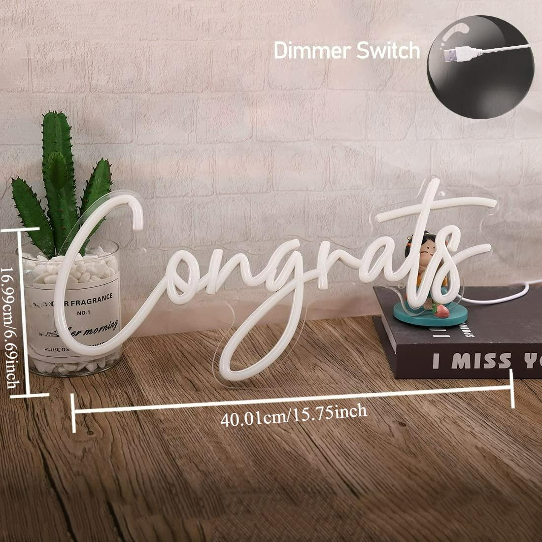 Glückwunsch-Neonschild USB Dim – Neon Sign Party Bewertung und Preis