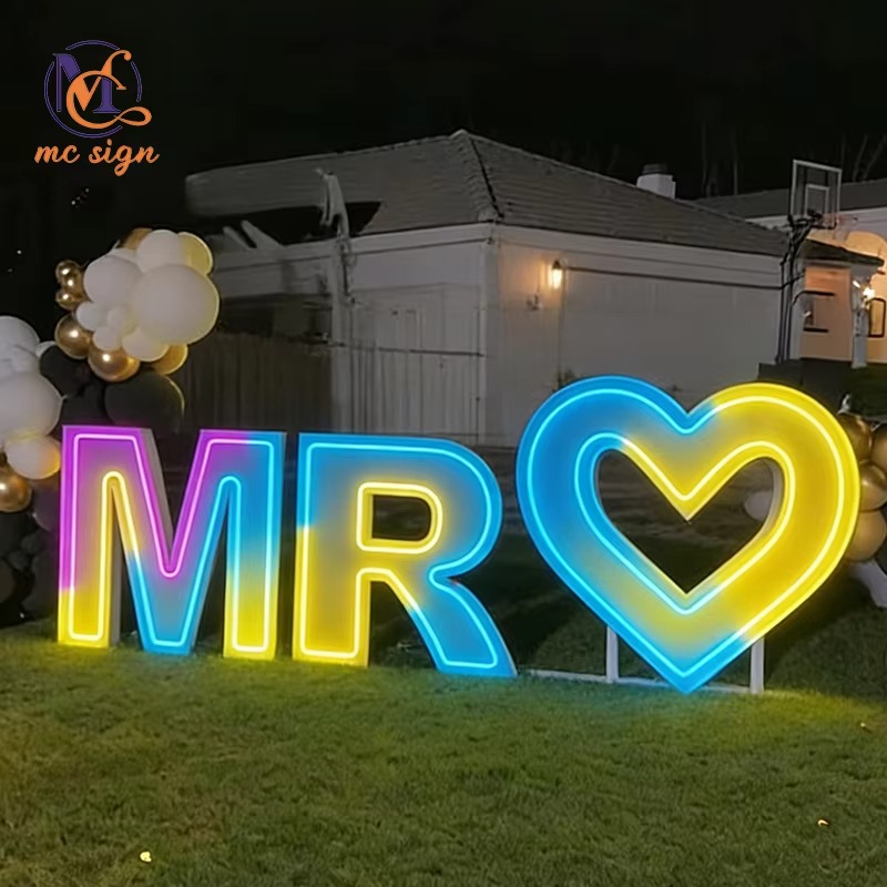 Freistehende LED-Leuchtschrift – Event Party Supply Rental Bewertung und Preis