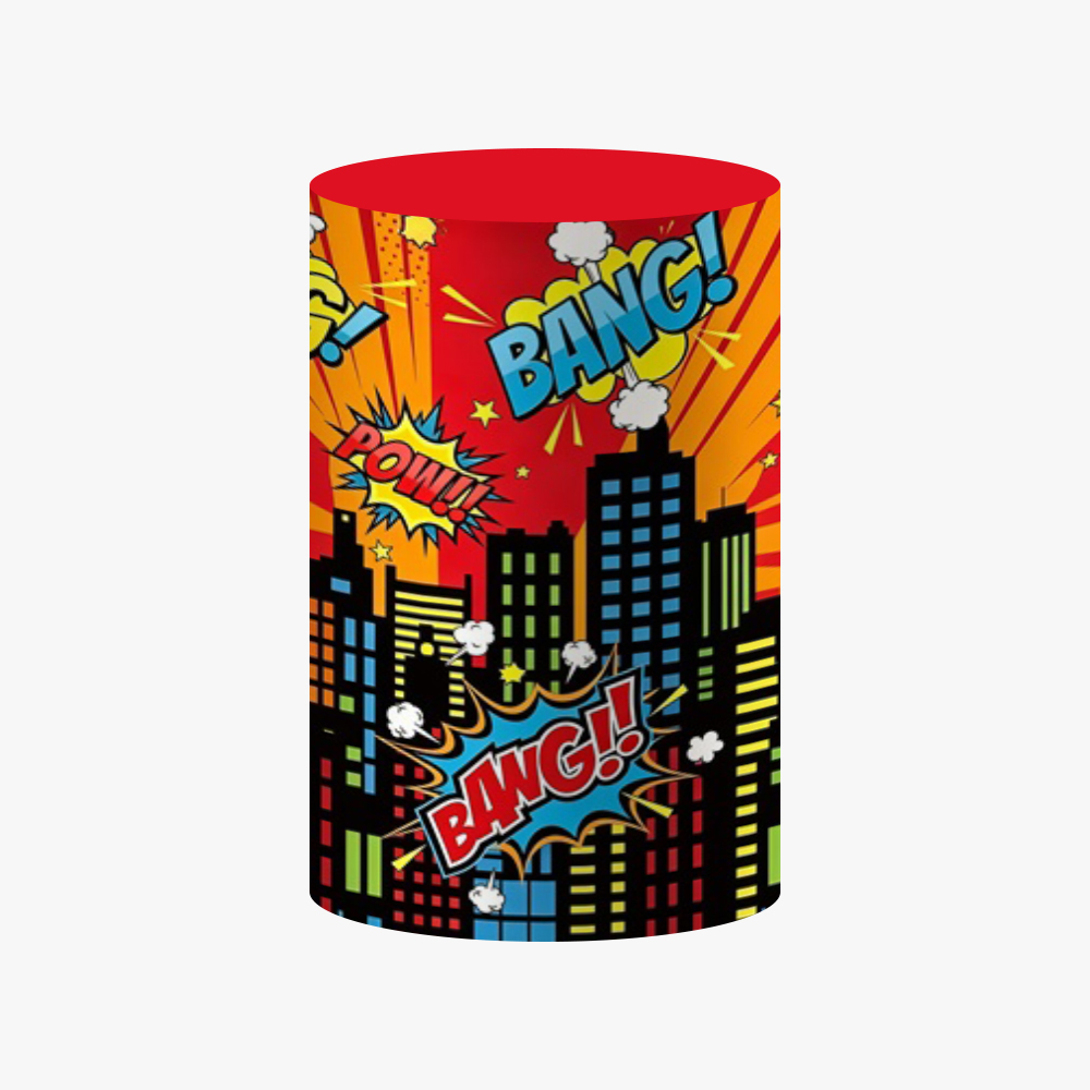 Comic-Superhelden-Zylinder-Abd – Dessert Table Backdrop Bewertung und Preis