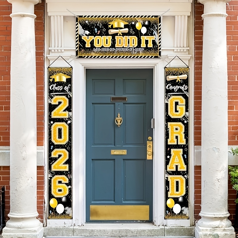 2D 3-teilige 2026 Abschlussban – Party Banner Gold Bewertung und Preis