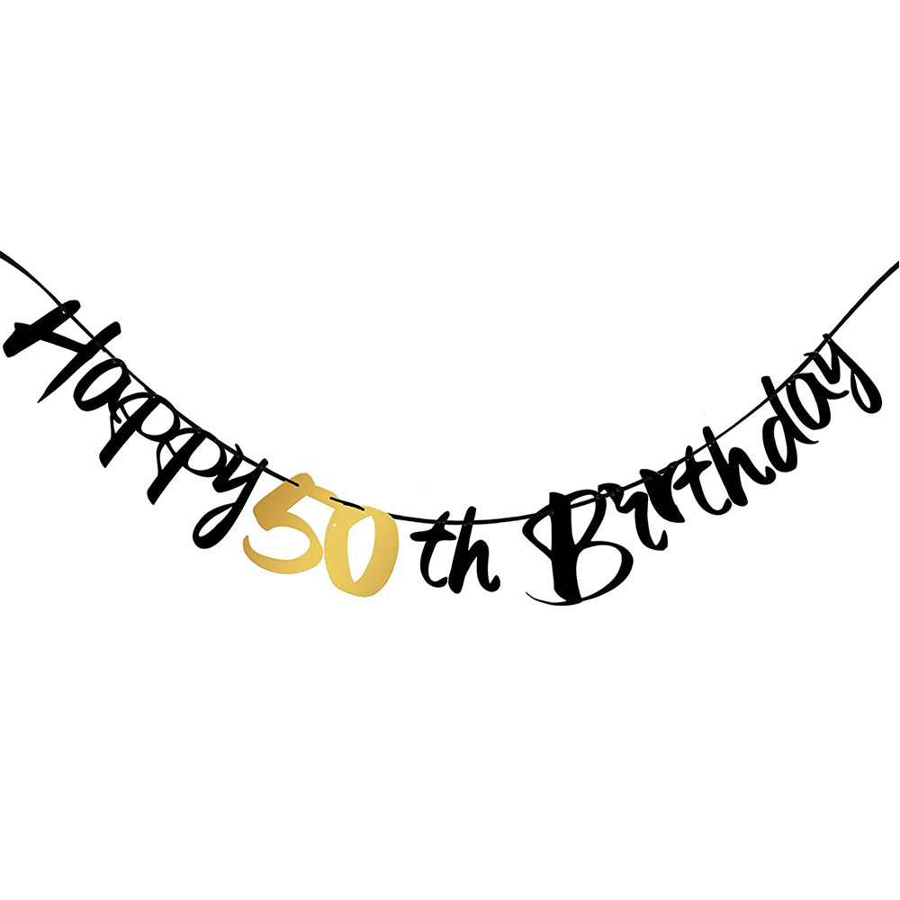 50. Geburtstag Dekoration Schw – Party Banner Gold Bewertung und Preis