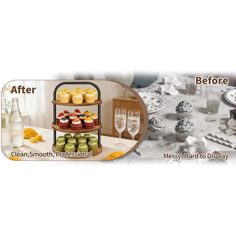ABLN-Holz-Cupcake-Ständer Dess – Cupcake Stand Tier Bewertung und Preis