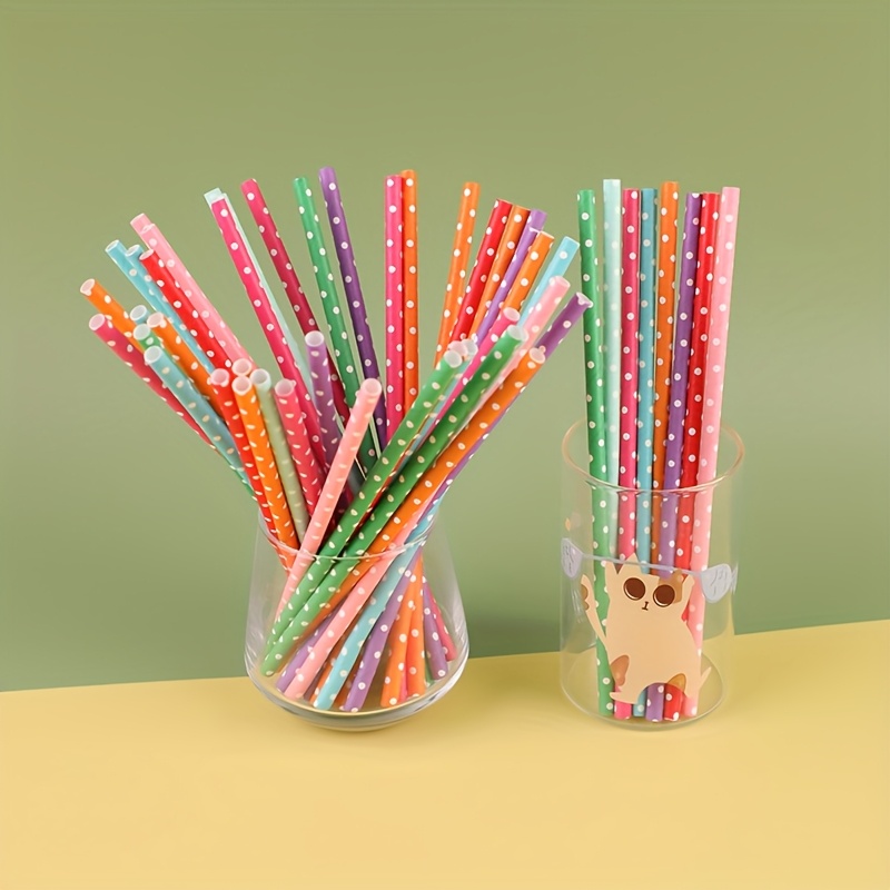 100 bunte Einweg-Papierstrohha – Paper Straw Color Bewertung und Preis
