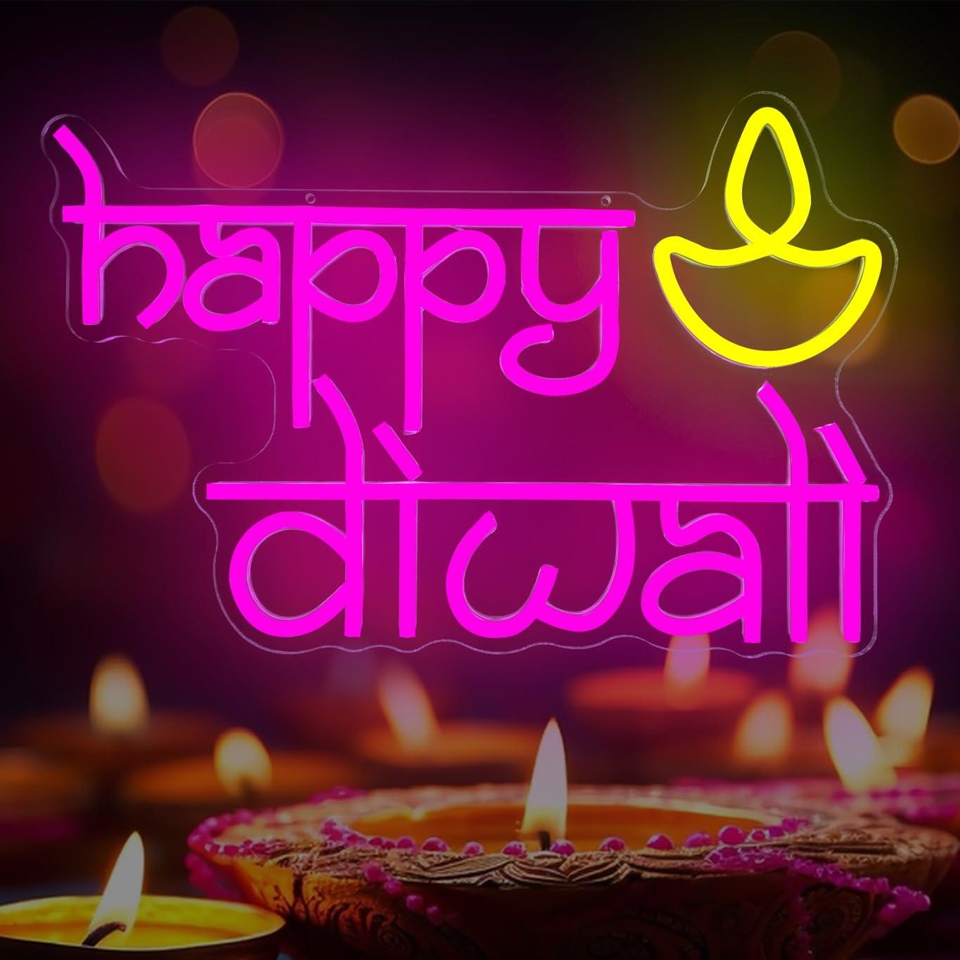Fröhliches Diwali Neonschild U – Neon Sign Party Bewertung und Preis