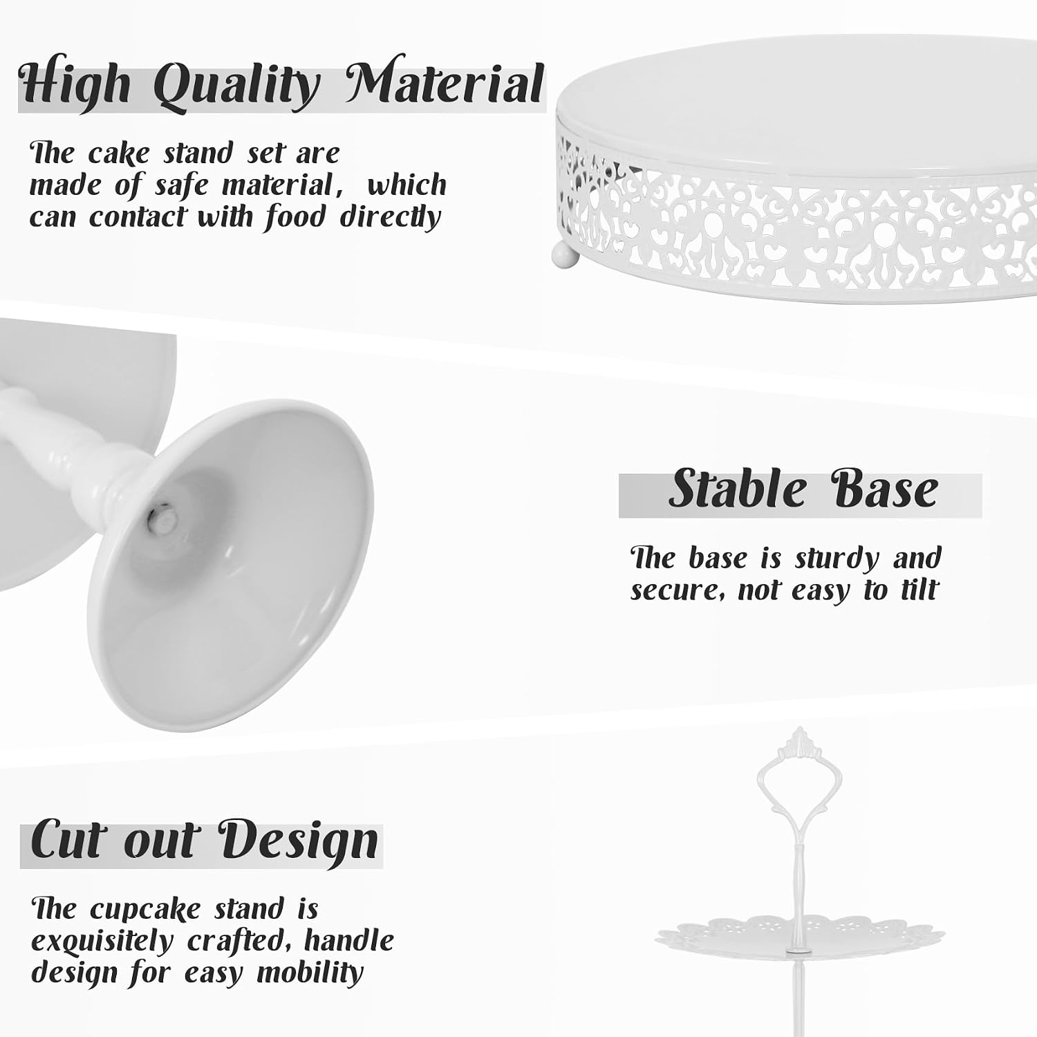Schwarzes Metall-Desserttisch- – Cupcake Stand Tier Bewertung und Preis