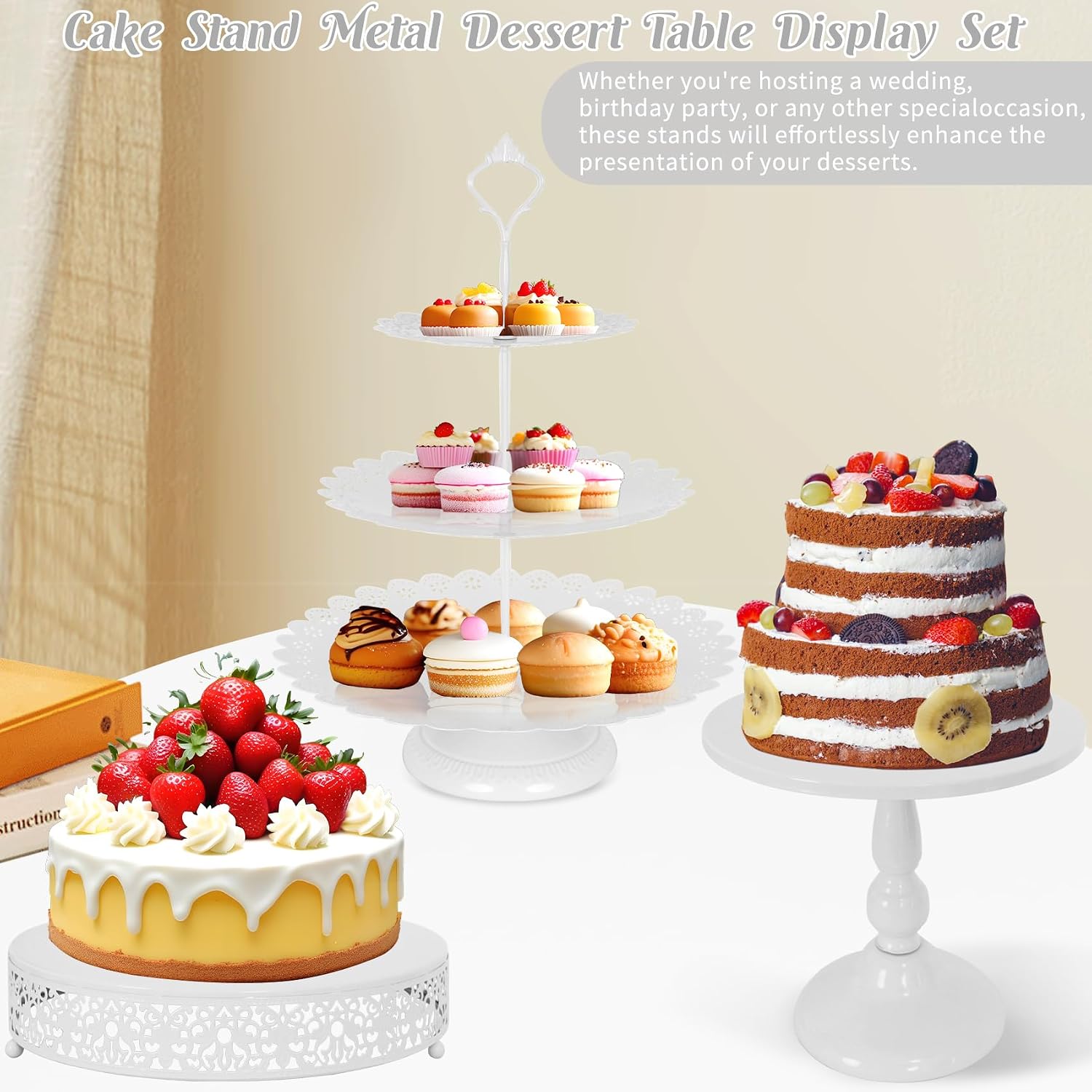 Schwarzes Metall-Desserttisch- – Cupcake Stand Tier Bewertung und Preis