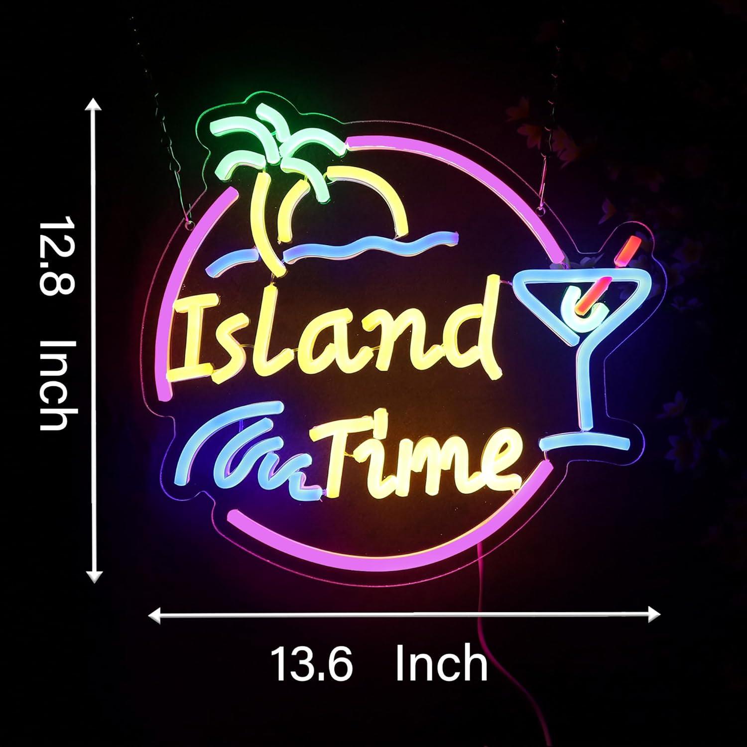 Island Time Neon-Schild LED-Li – Neon Sign Party Bewertung und Preis