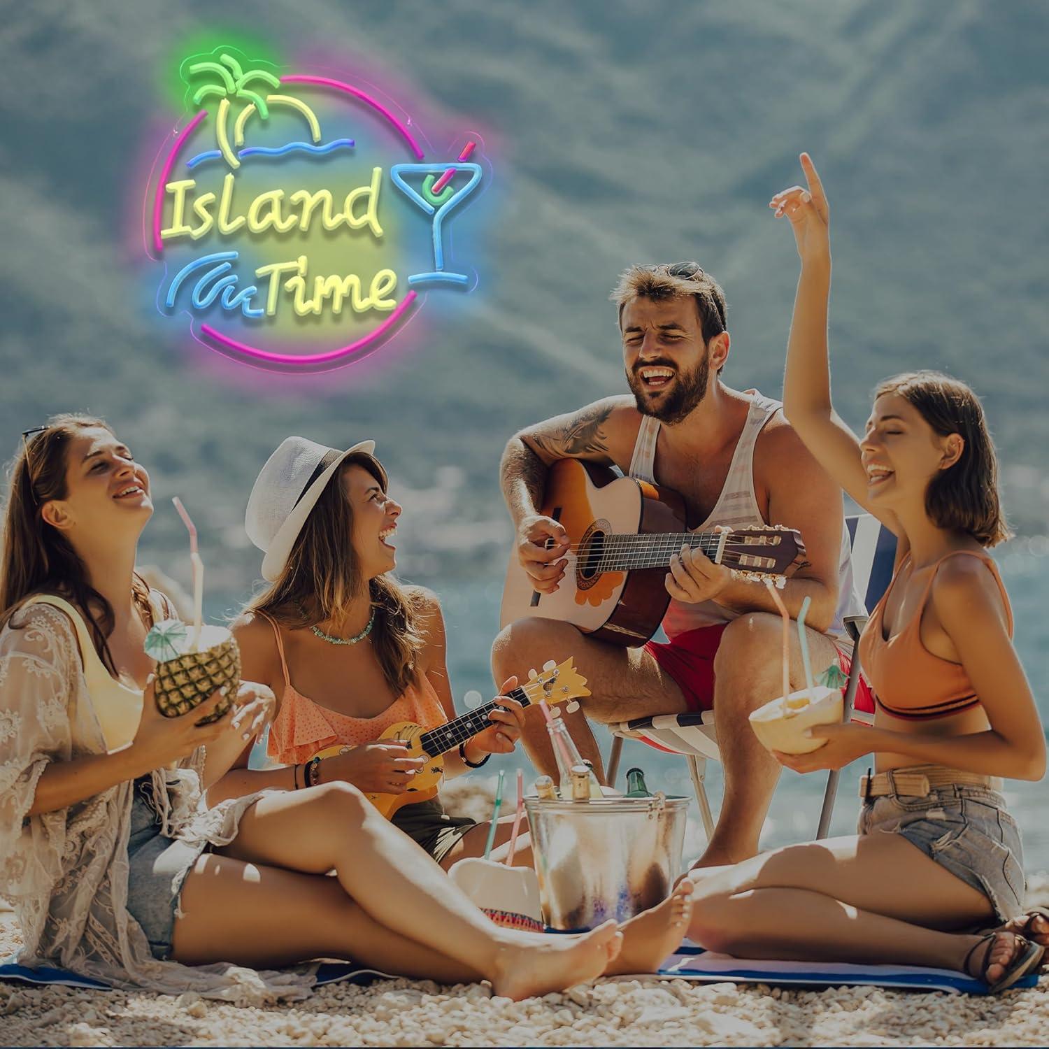 Island Time Neon-Schild LED-Li – Neon Sign Party Bewertung und Preis