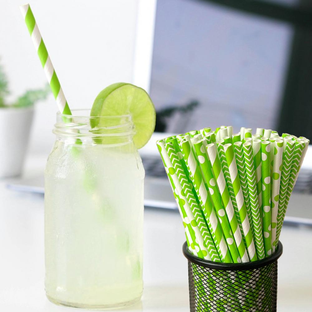 100 Stück bunt gestreifte Einw – Paper Straw Color Bewertung und Preis
