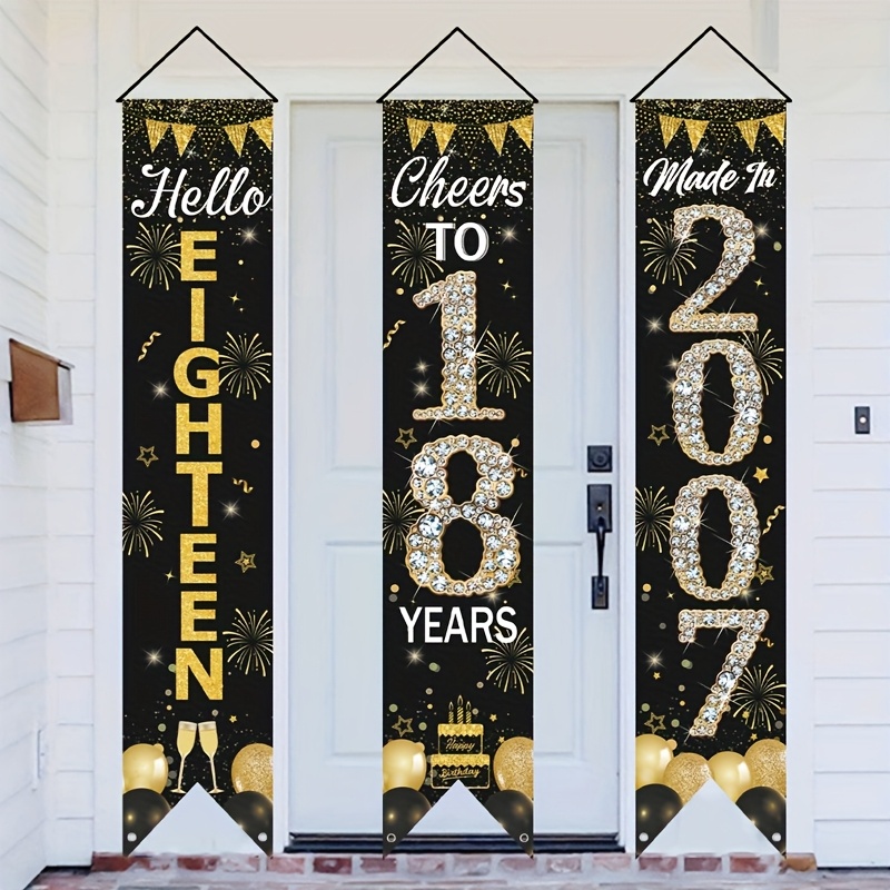 2D 3-teiliges Türbanner-Set zu – Party Banner Gold Bewertung und Preis