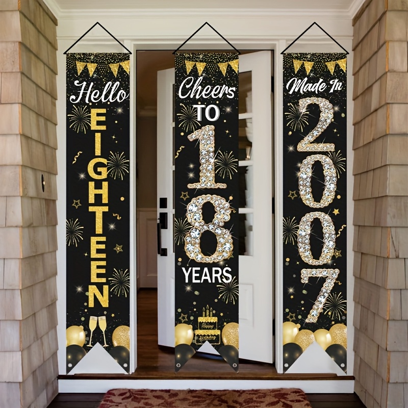 2D 3-teiliges Türbanner-Set zu – Party Banner Gold Bewertung und Preis