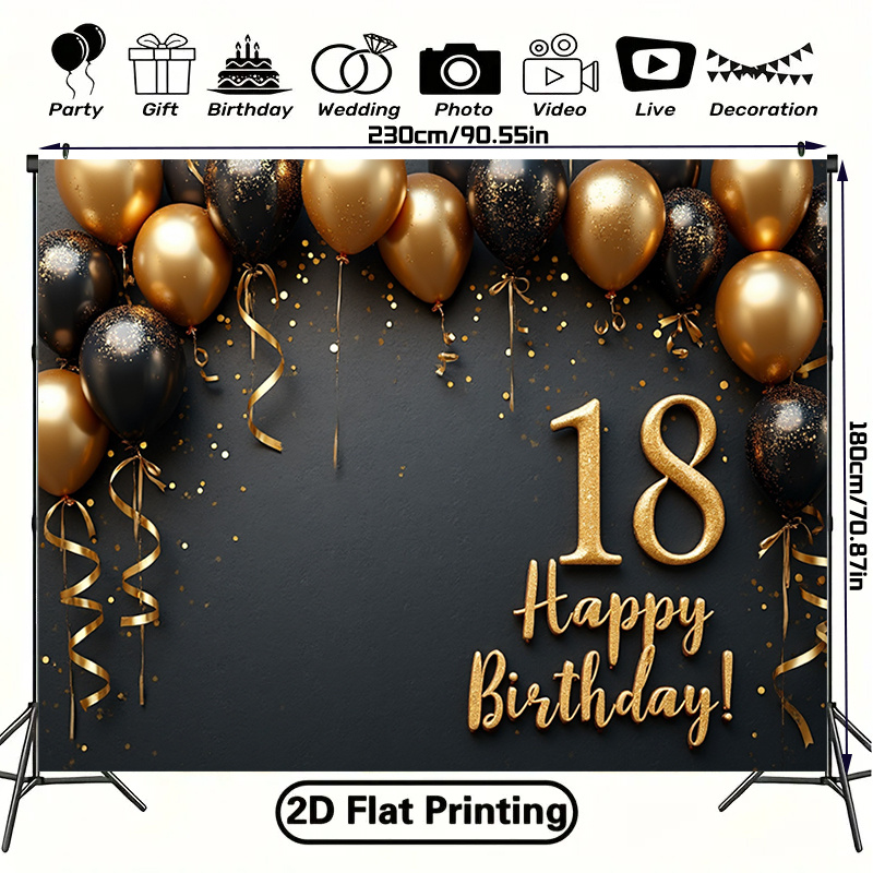2D 1-teiliges Hintergrundbanne – Party Banner Gold Bewertung und Preis