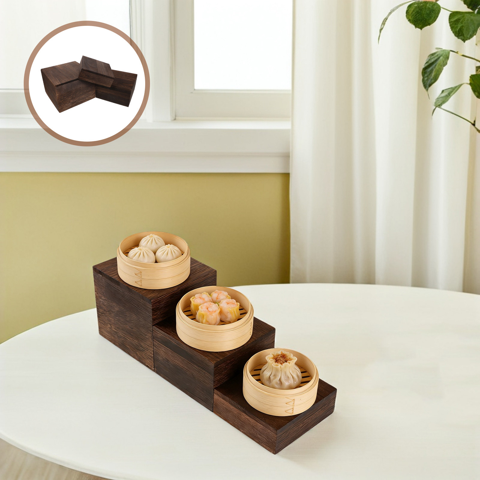 3-teiliger Rustikaler Holz-Eta – Cupcake Stand Tier Bewertung und Preis