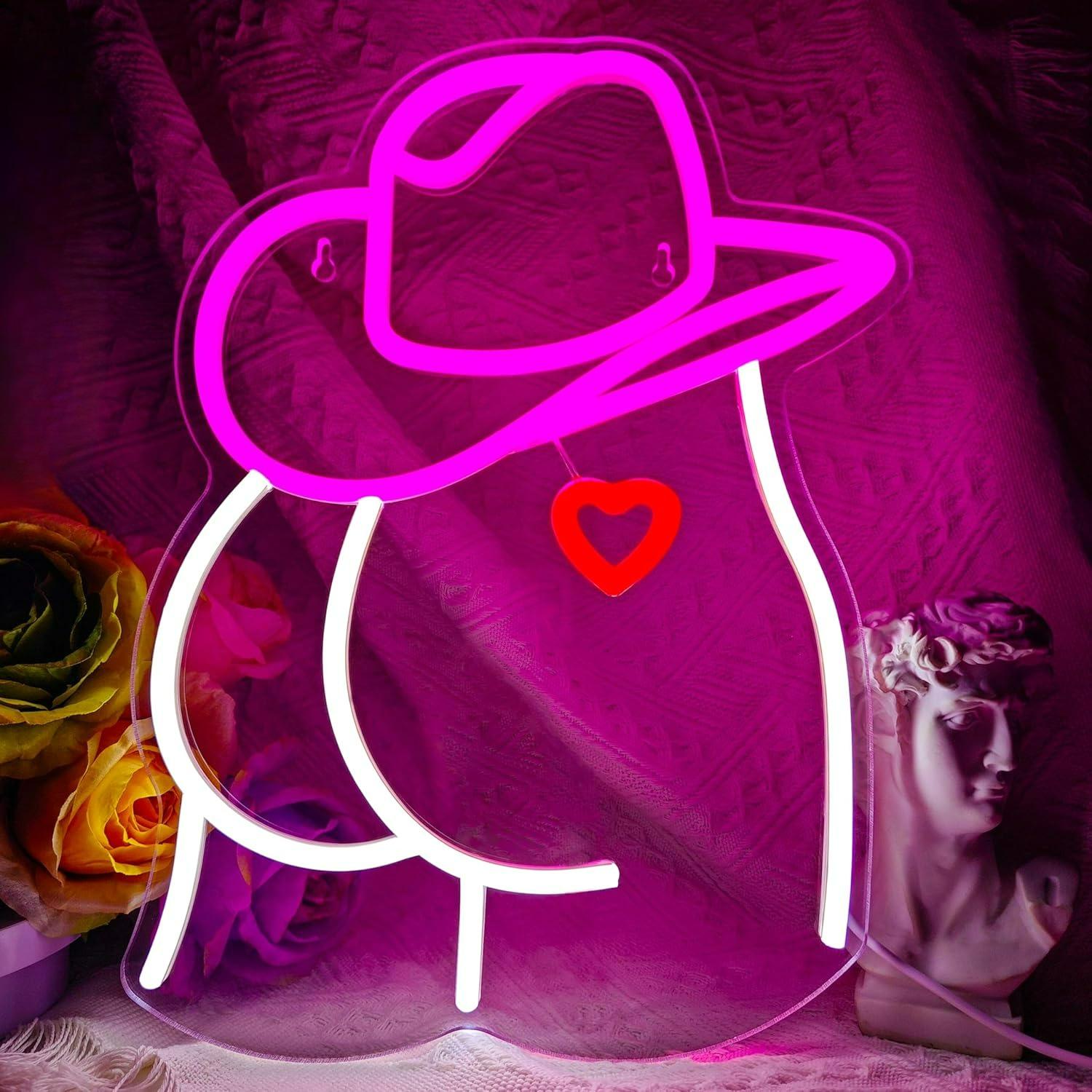 Cowgirl Neon-Schild Dimmbares  – Neon Sign Party Bewertung und Preis
