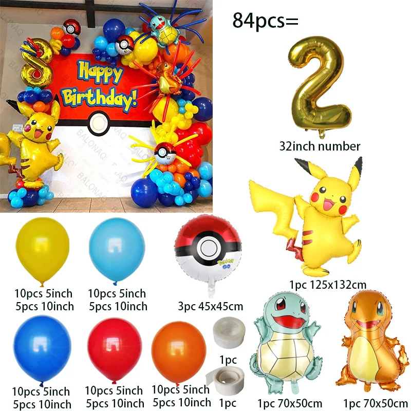 84-teiliges Pikachu-Party-Ball – Balloon Arch Kit Bewertung und Preis