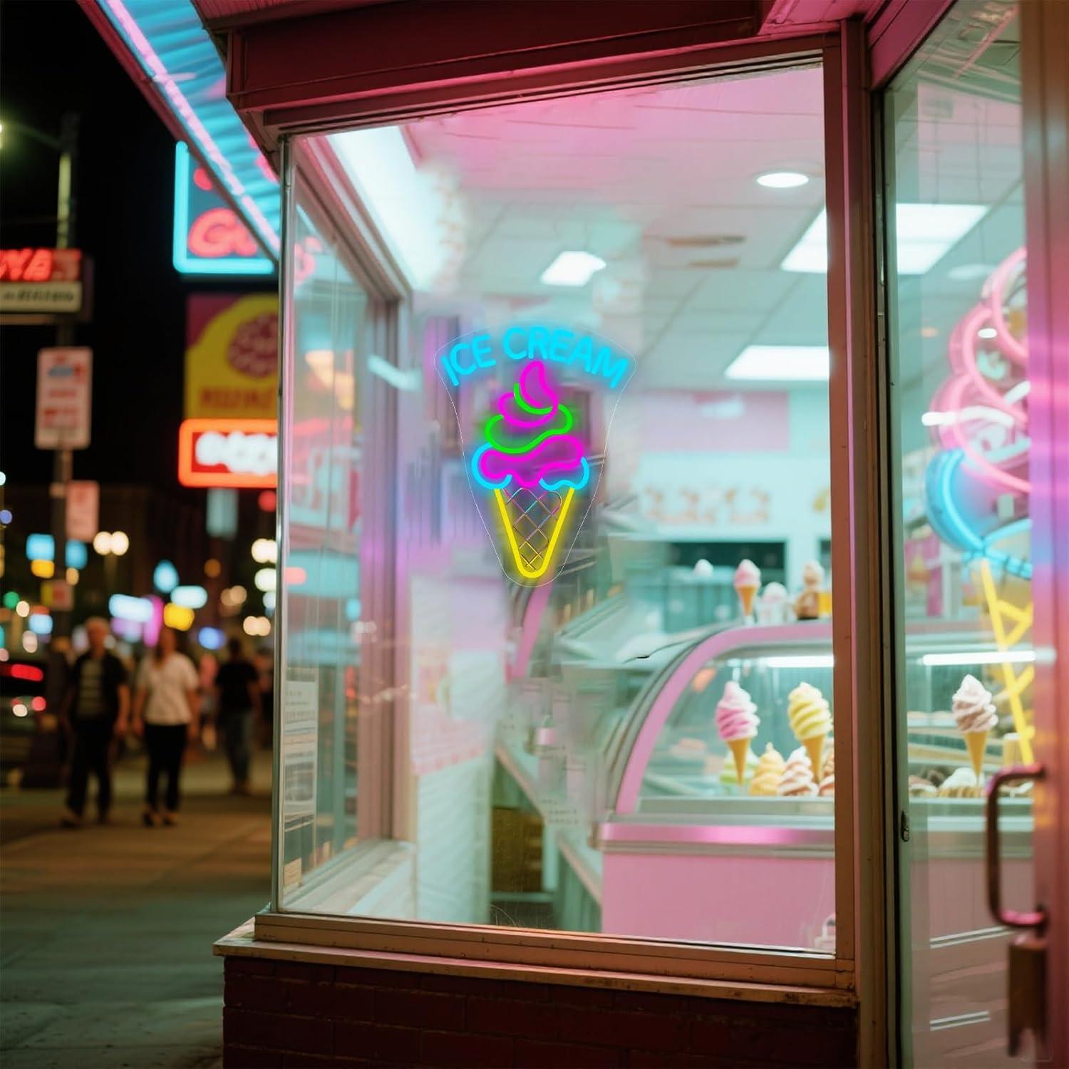 Eiscreme-Neonschild Dimmbares  – Neon Sign Party Bewertung und Preis