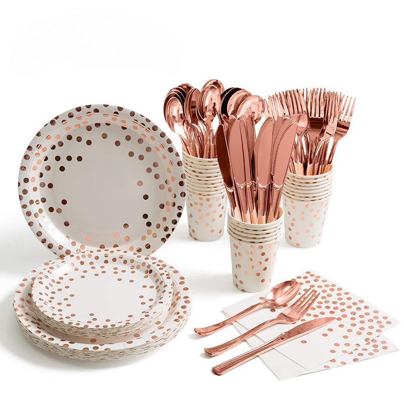 Rose Gold Party Geschirr Kit T – Paper Straw Color Bewertung und Preis