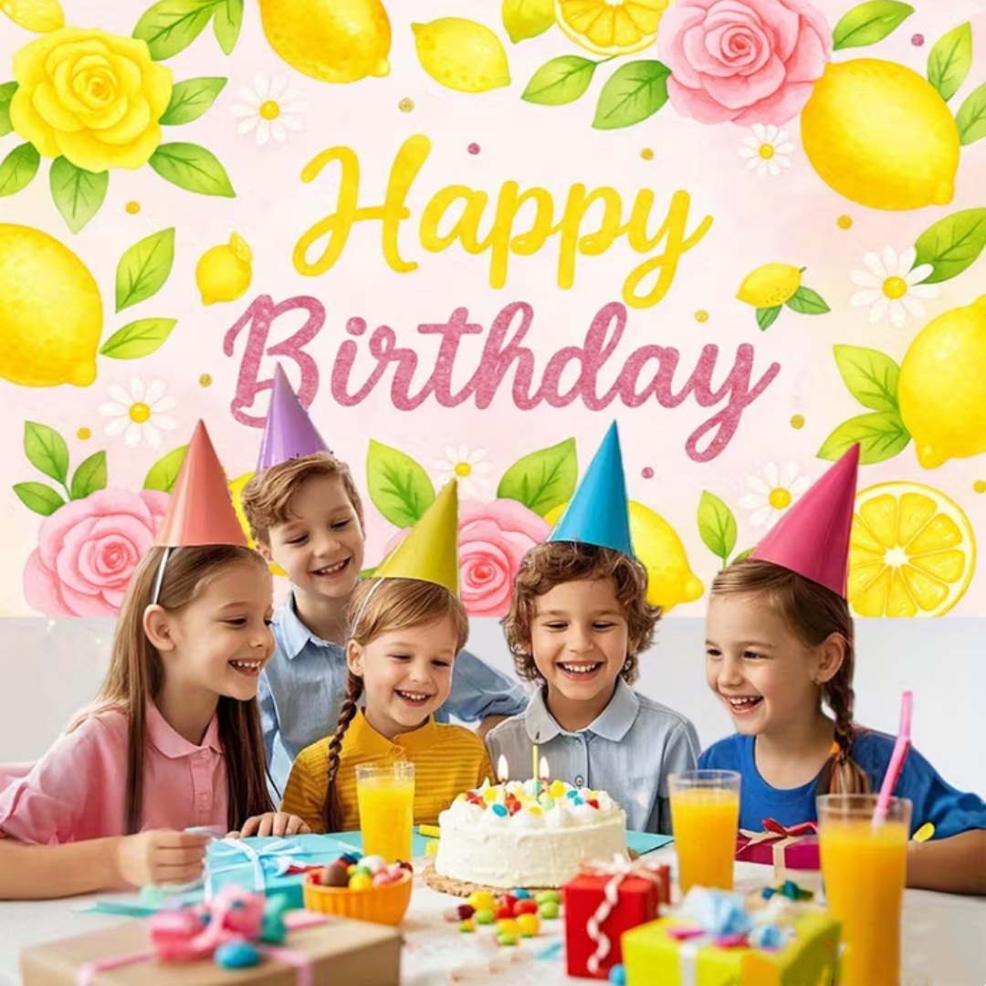 Zitronen-Geburtstagsparty-Deko – Dessert Table Backdrop Bewertung und Preis