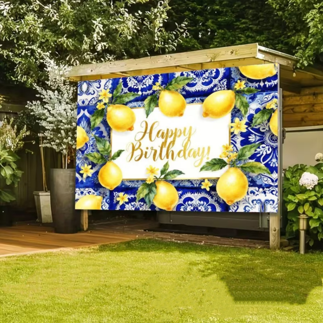 Zitronen-Geburtstagsparty-Deko – Dessert Table Backdrop Bewertung und Preis