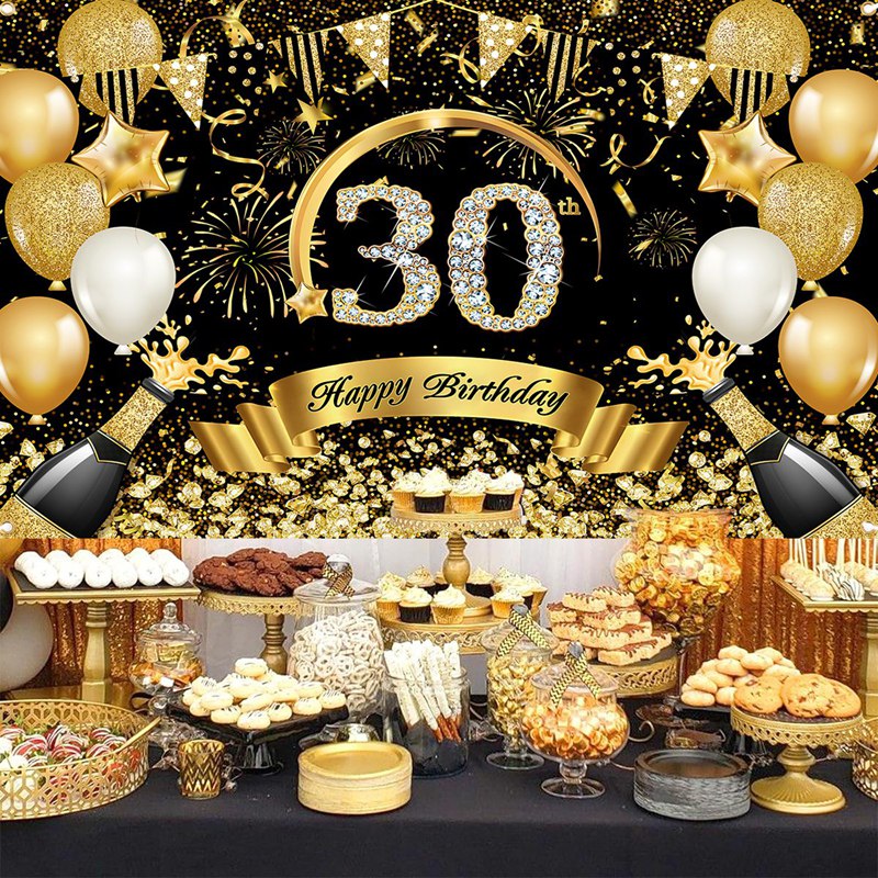 Alles Gute zum 30. 40. 50. Geb – Party Banner Gold Bewertung und Preis
