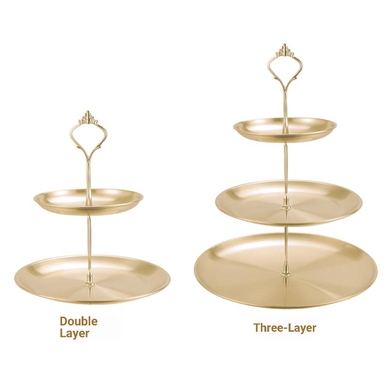 Gold-Silber 2/3-stufiger Kuche – Cupcake Stand Tier Bewertung und Preis