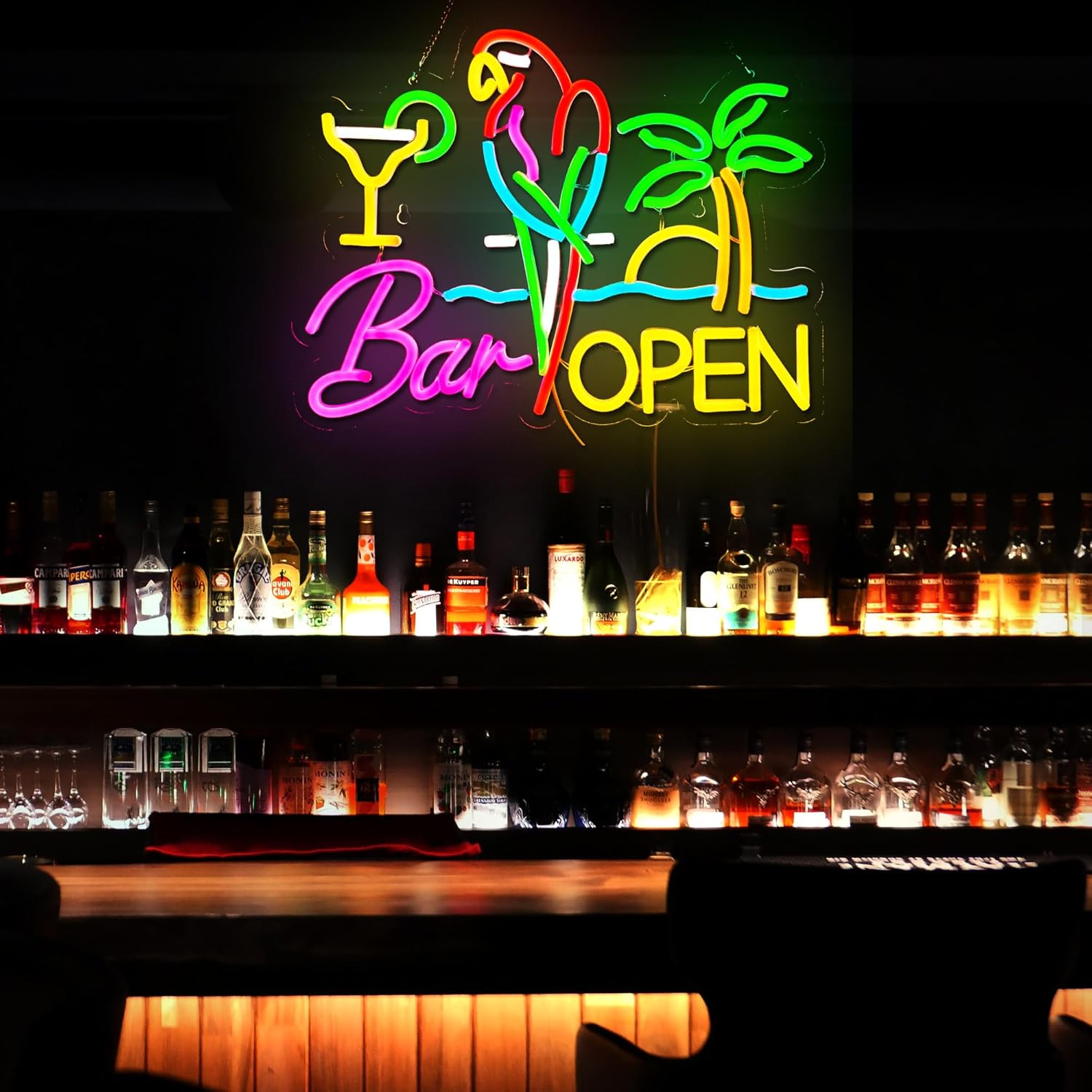Bar Open Neonschild Geschäfts- – Neon Sign Party Bewertung und Preis