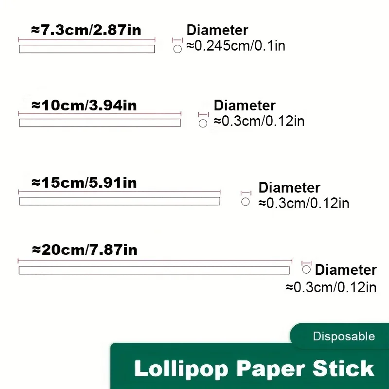 100 Stück, Einweg-Kuchenpop-St – Paper Straw Color Bewertung und Preis