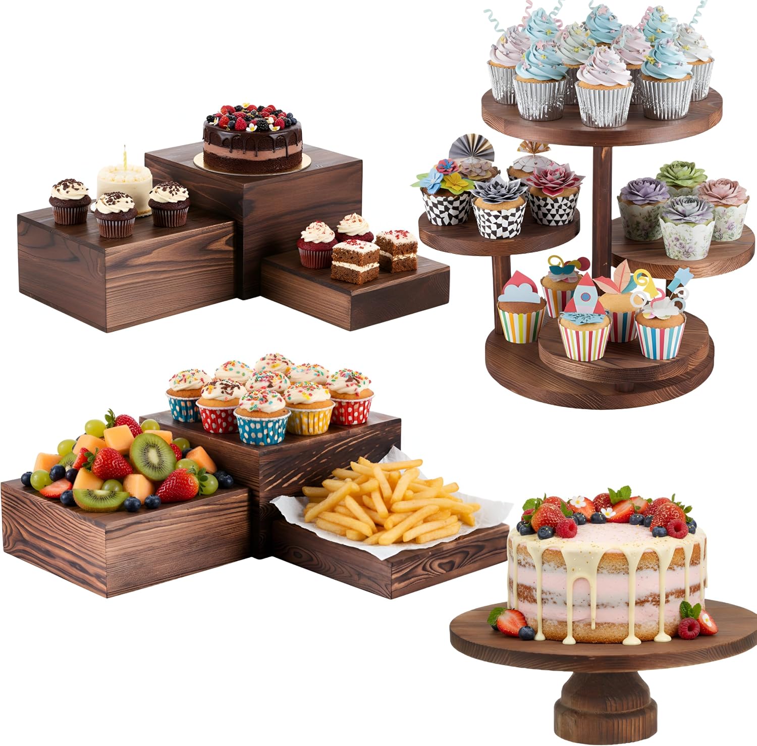 4-stöckiger runder Cupcake-Stä – Cupcake Stand Tier Bewertung und Preis