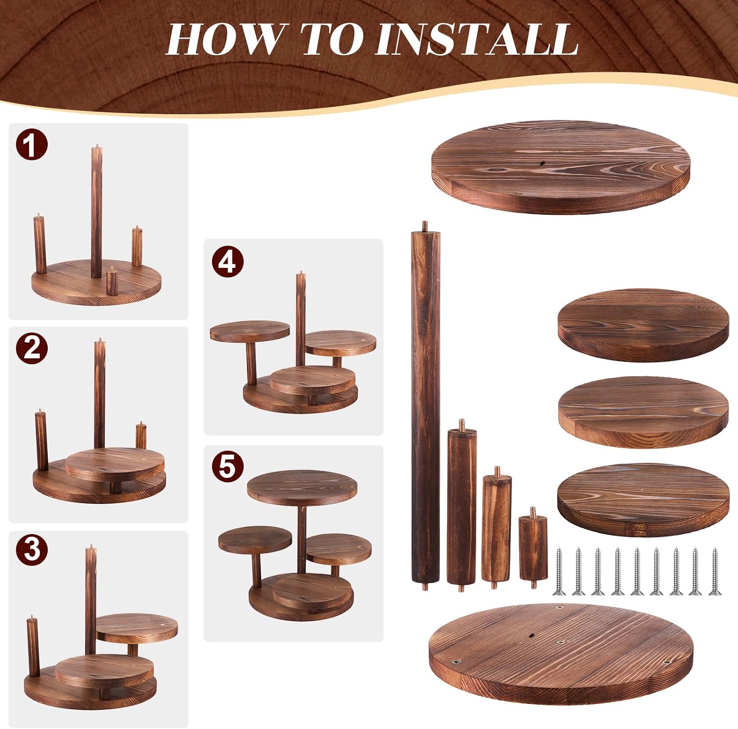 4-stöckiger runder Cupcake-Stä – Cupcake Stand Tier Bewertung und Preis