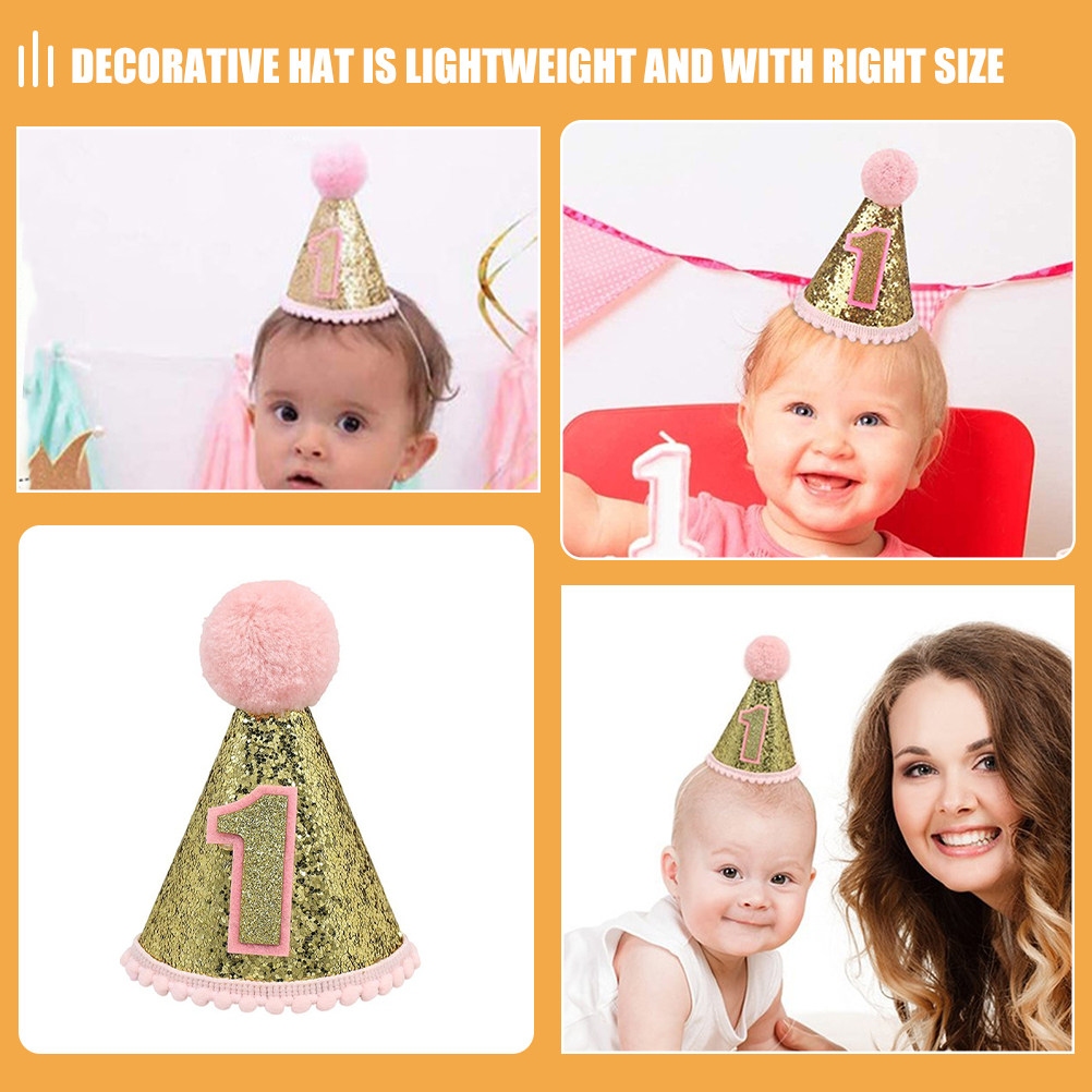Rosa Geburtstagshut für den 1. – Party Hat Cone Bewertung und Preis