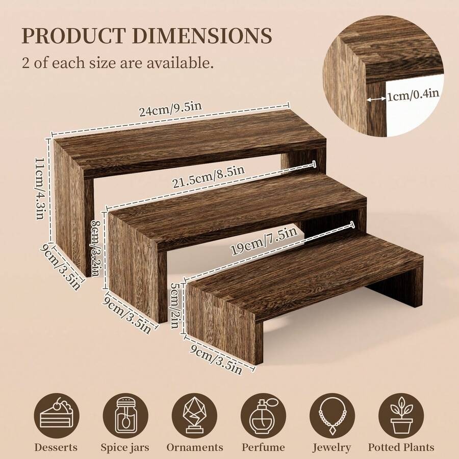 6-teiliger Holz-Präsentationss – Cupcake Stand Tier Bewertung und Preis