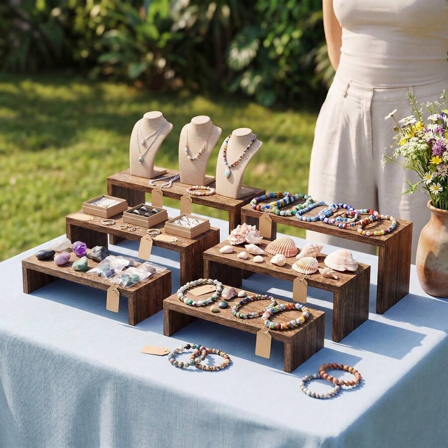6-teiliger Holz-Präsentationss – Cupcake Stand Tier Bewertung und Preis