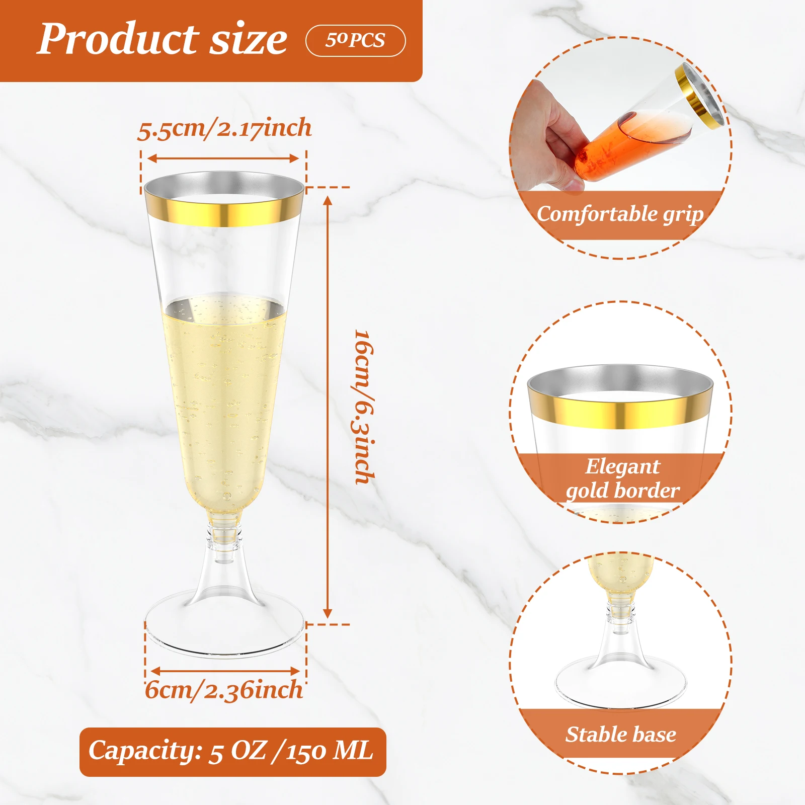 50 Stück Champagnergläser aus  – Plastic Cup 50Pcs Bewertung und Preis