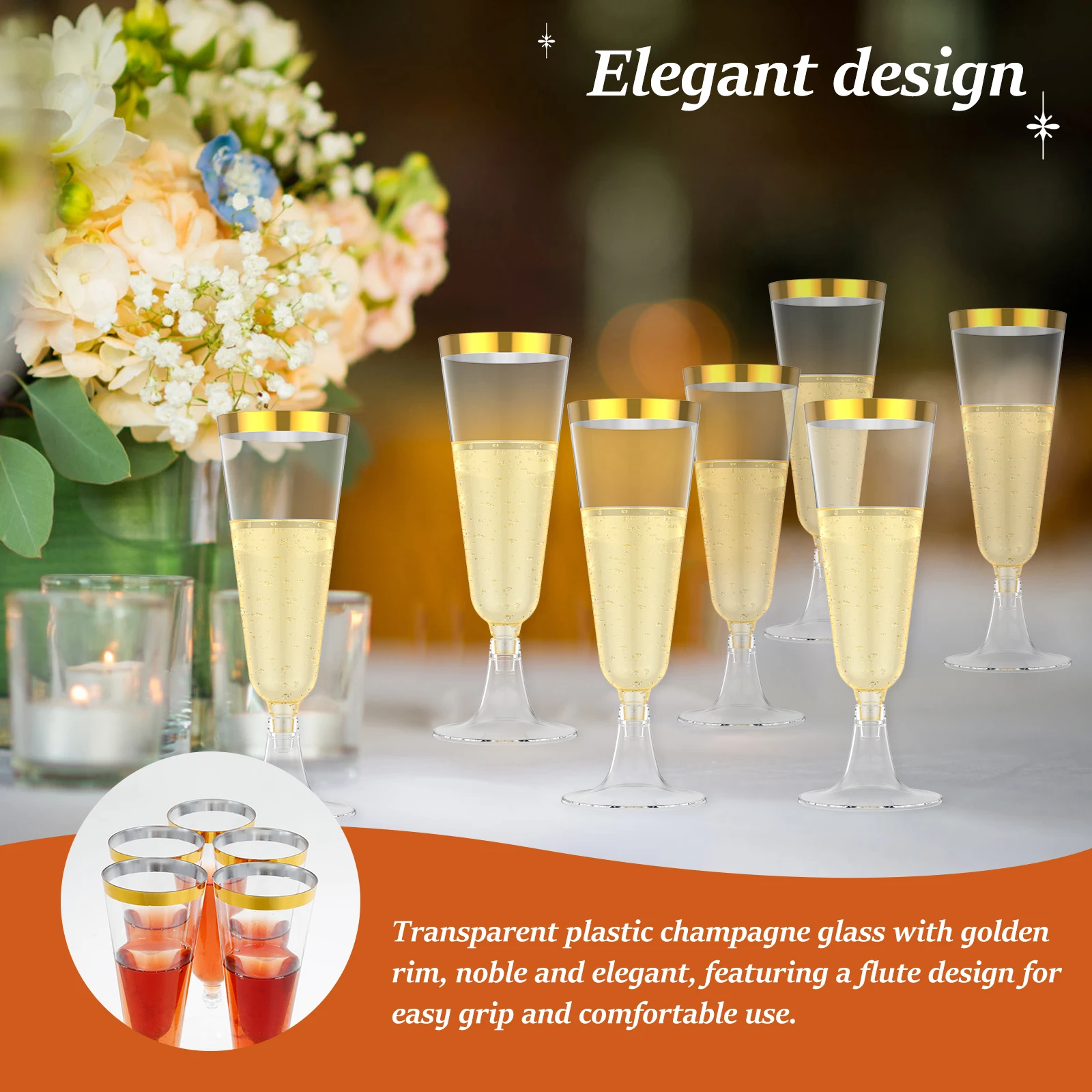 50 Stück Champagnergläser aus  – Plastic Cup 50Pcs Bewertung und Preis