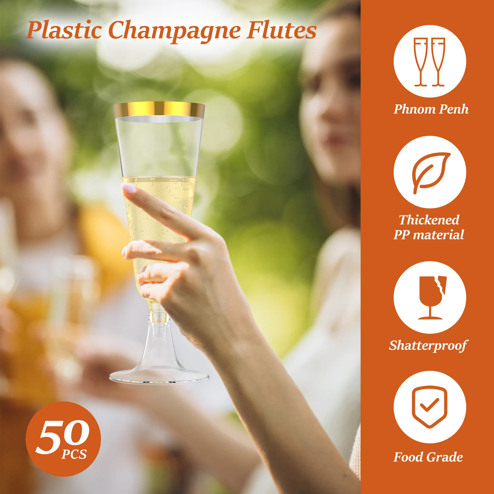 50 Stück Champagnergläser aus  – Plastic Cup 50Pcs Bewertung und Preis