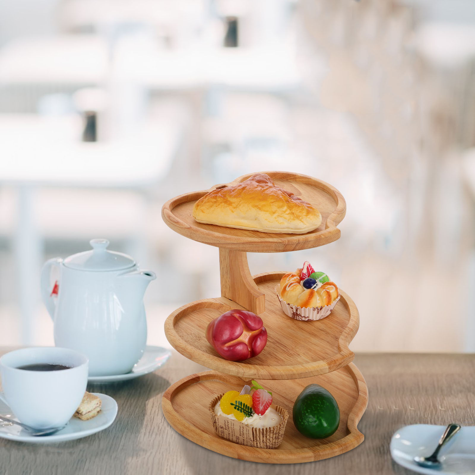 3-stöckiges Herzförmiges Holz- – Cupcake Stand Tier Bewertung und Preis