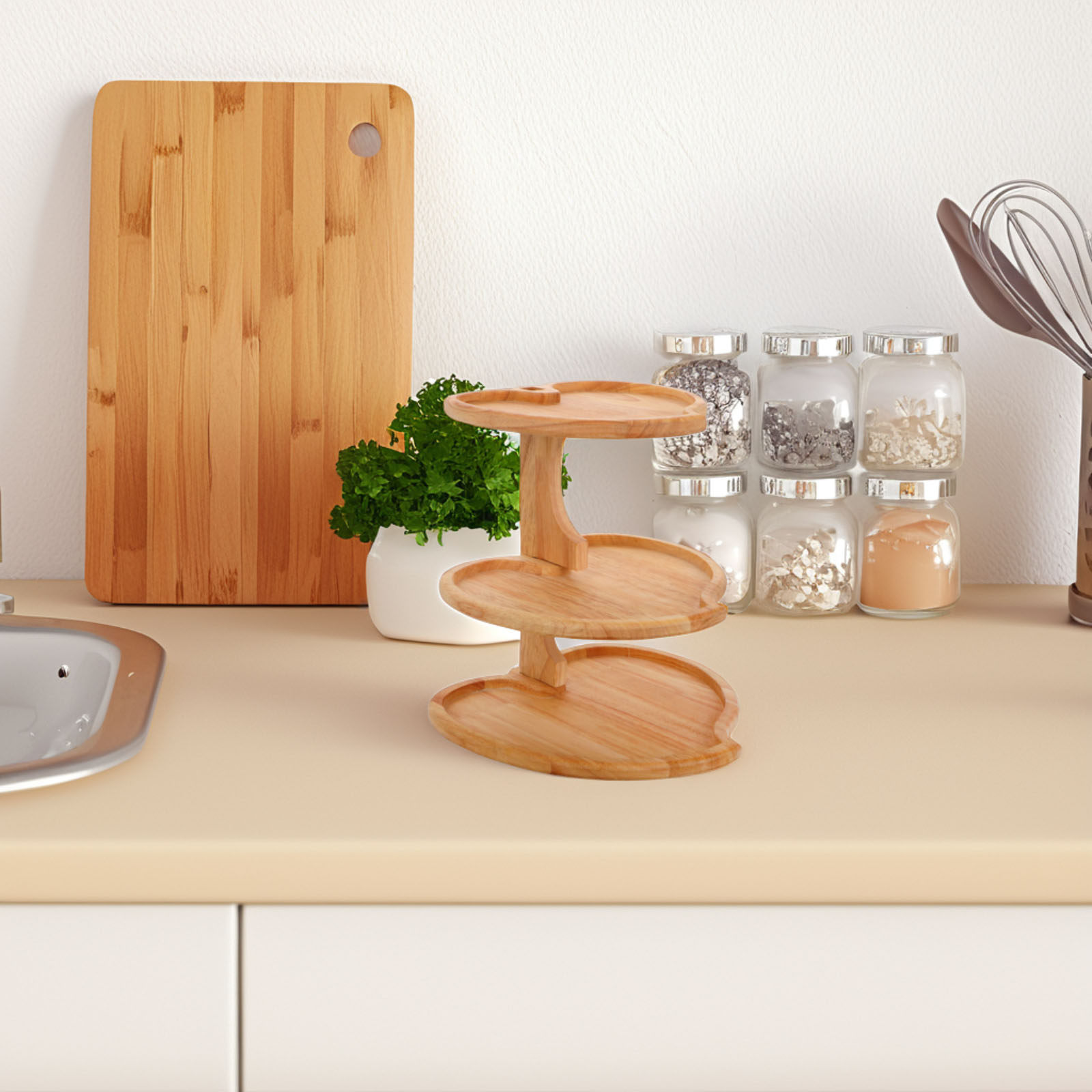 3-stöckiges Herzförmiges Holz- – Cupcake Stand Tier Bewertung und Preis