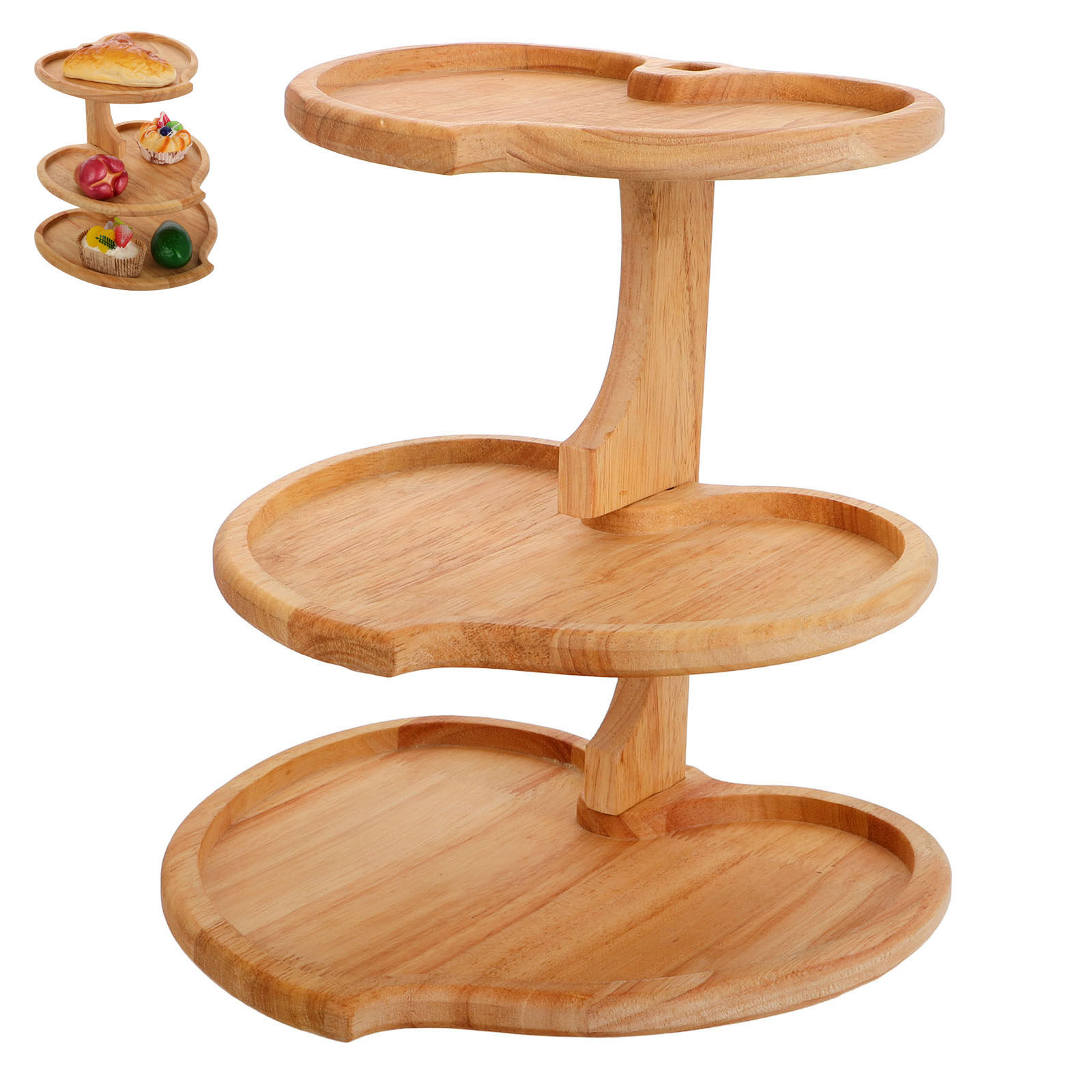 3-stöckiges Herzförmiges Holz- – Cupcake Stand Tier Bewertung und Preis