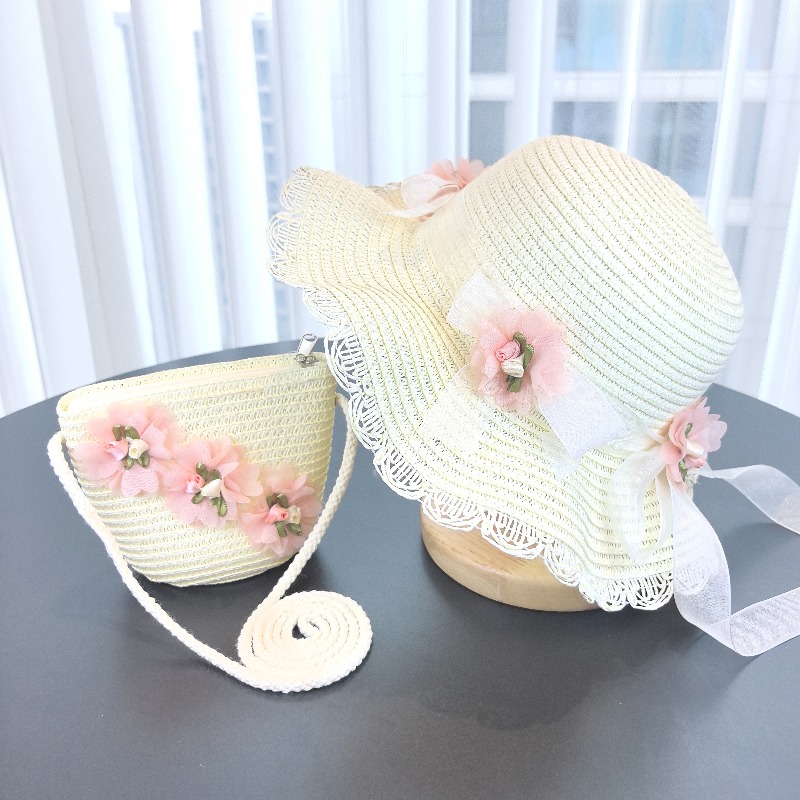 Mädchen 2-teiliger Strohhut Ei – Paper Straw Color Bewertung und Preis